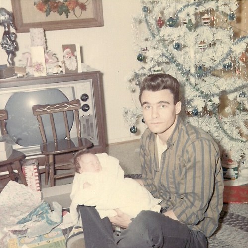 Cyndi & Dad - Christmas1966