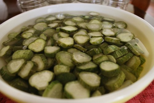 Sweet Pickles - Brining