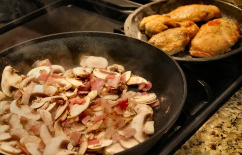 Chicken Marsala - Start the Mushrooms