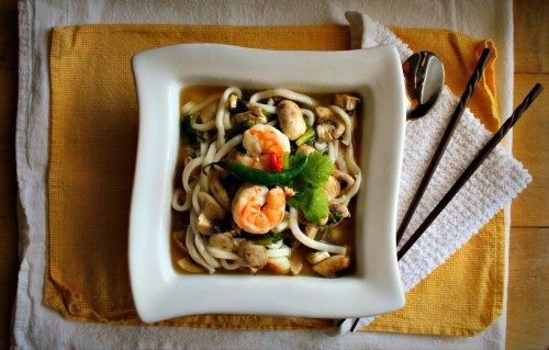 Tom Yum Goong Soup - Overhead