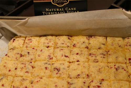 Cranberry Pecan Blondies - Before Baking