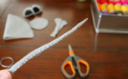 Felt Mouse Tutorial - Finished Tail