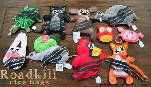 Road Kill Rice Bags - Tabled