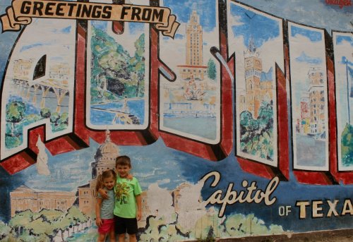 Lilly & Jonah at Austin Mural