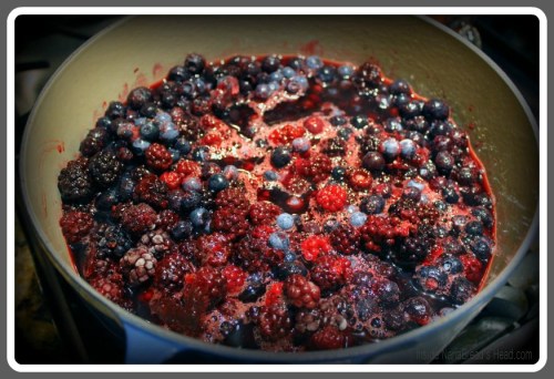 Black & Blue Jam - Berries in the Pot