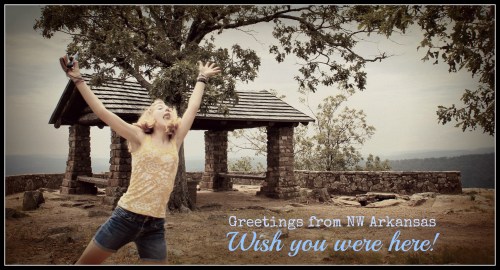 That's my niece, capturing the excitement of our road trip to Mom's.