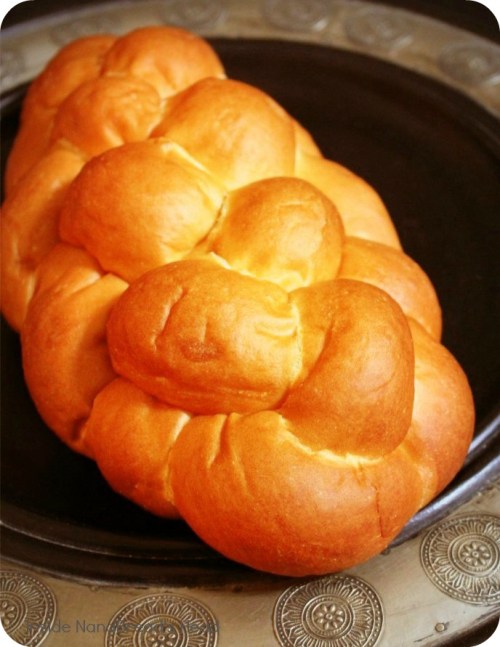 Challah: A braided bread laden with eggs, symbolizing manna from heaven.