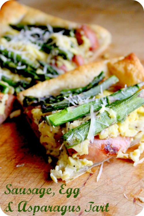 Spring Sausage Egg & Asparagus Tart - Inside NanaBread's Head