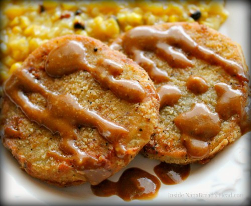 Fried Green Tomatoes - Finished with Balsamic Dressing