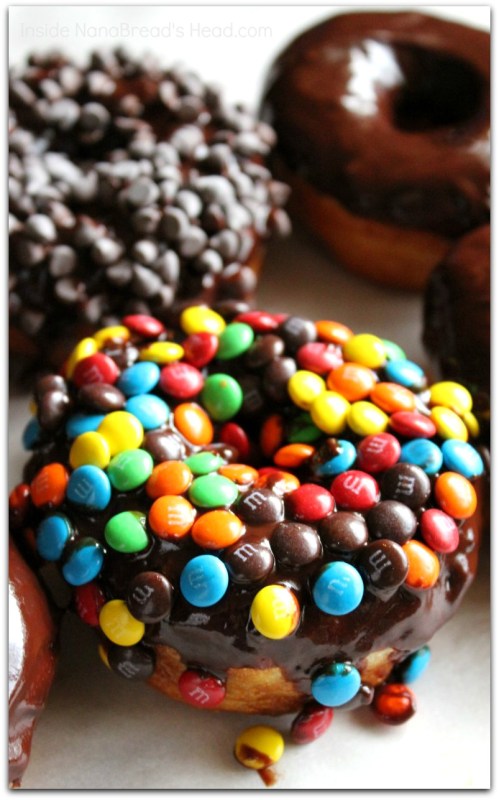 'Not a Recipe' Donuts - Mini M&Ms - Inside NanaBread's Head