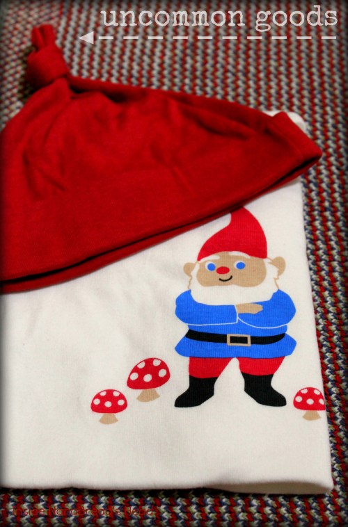 Uncommon Goods - Gnome Onesie & Hat Close-Up