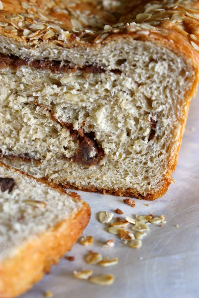 Honey Oat PB Swirl Bread - CloseUp